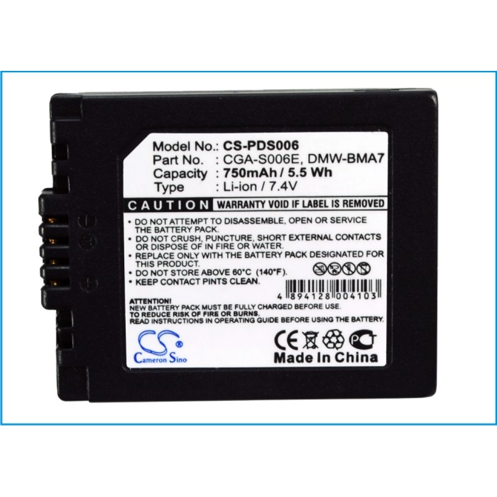 Camera Battery Panasonic Lumix DMC-FZ7EF-K