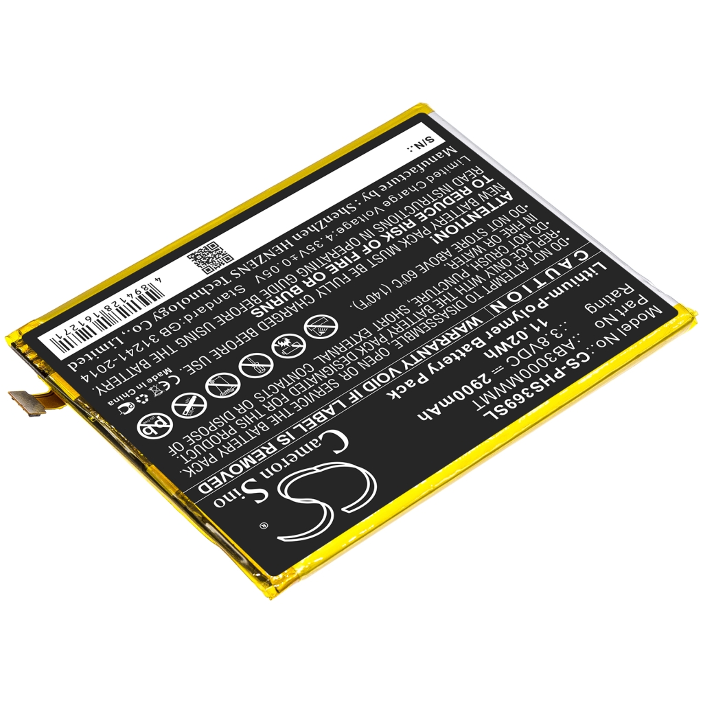 Compatible battery replacement for Philips AB3000MWMT