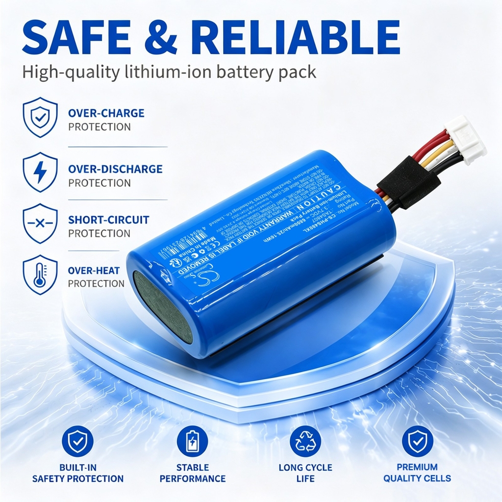 Batterier kompatibel med Philips S4807 Waterproof Wireless Bluetooth Speaker CS-PHS480XL