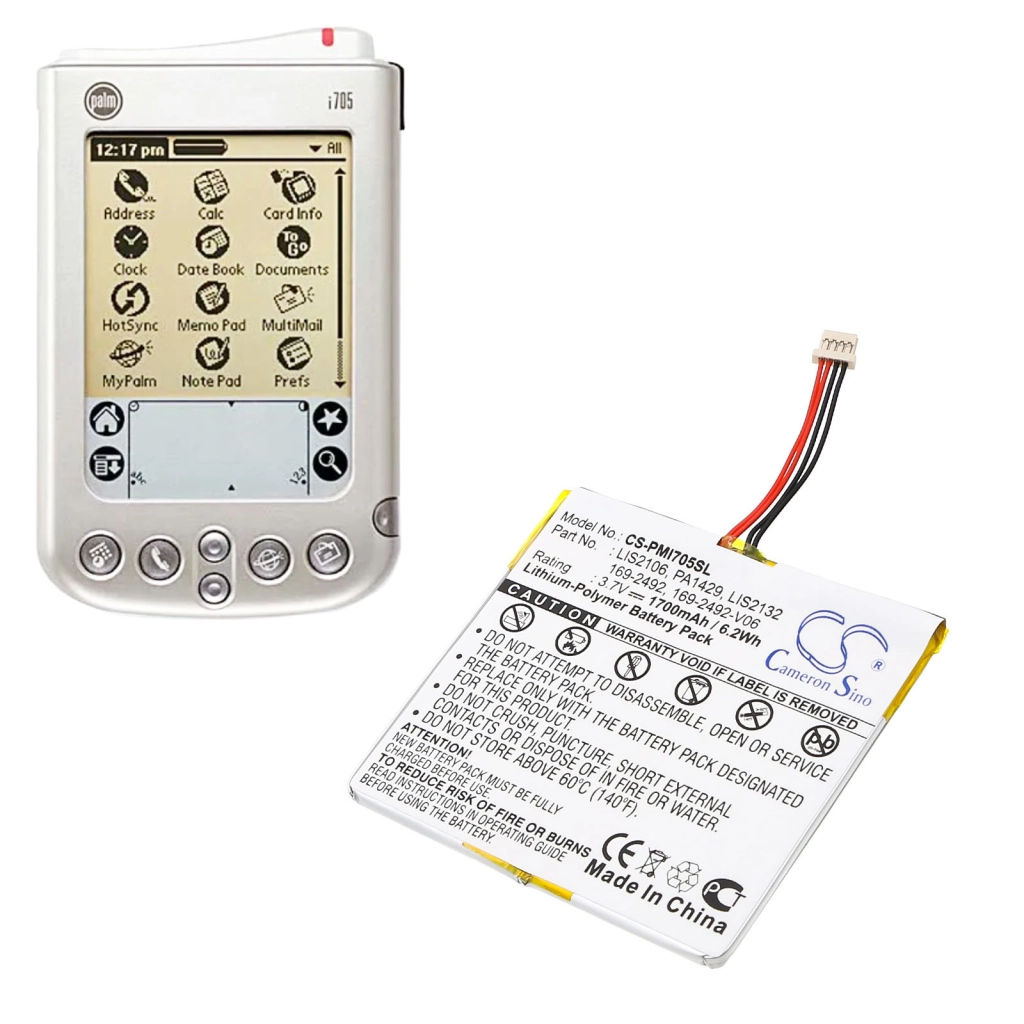 Batterier för surfplattor Palm CS-PMI705SL