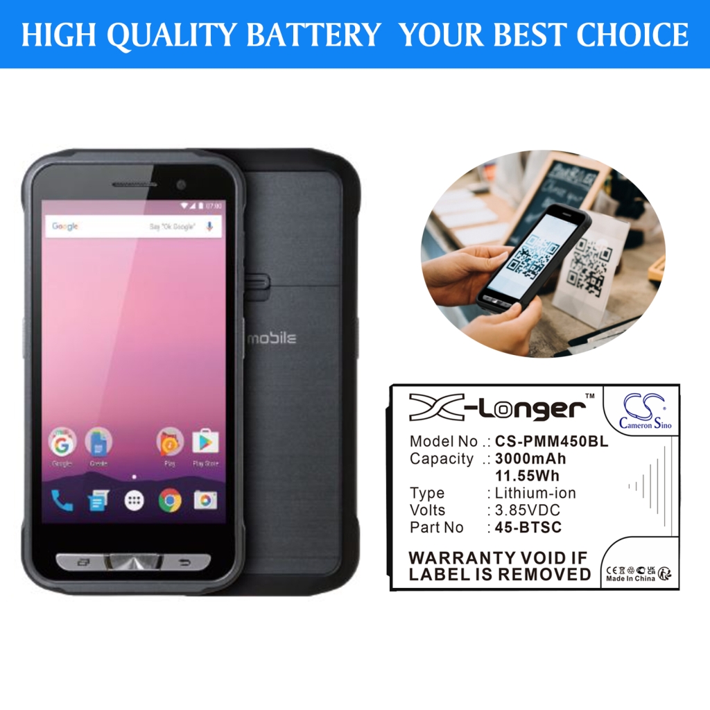 Batterier för skanner Point mobile CS-PMM450BL