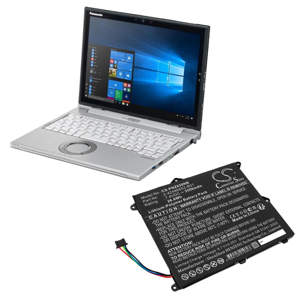 Batterier till bärbara datorer Panasonic CS-PNZ620NB