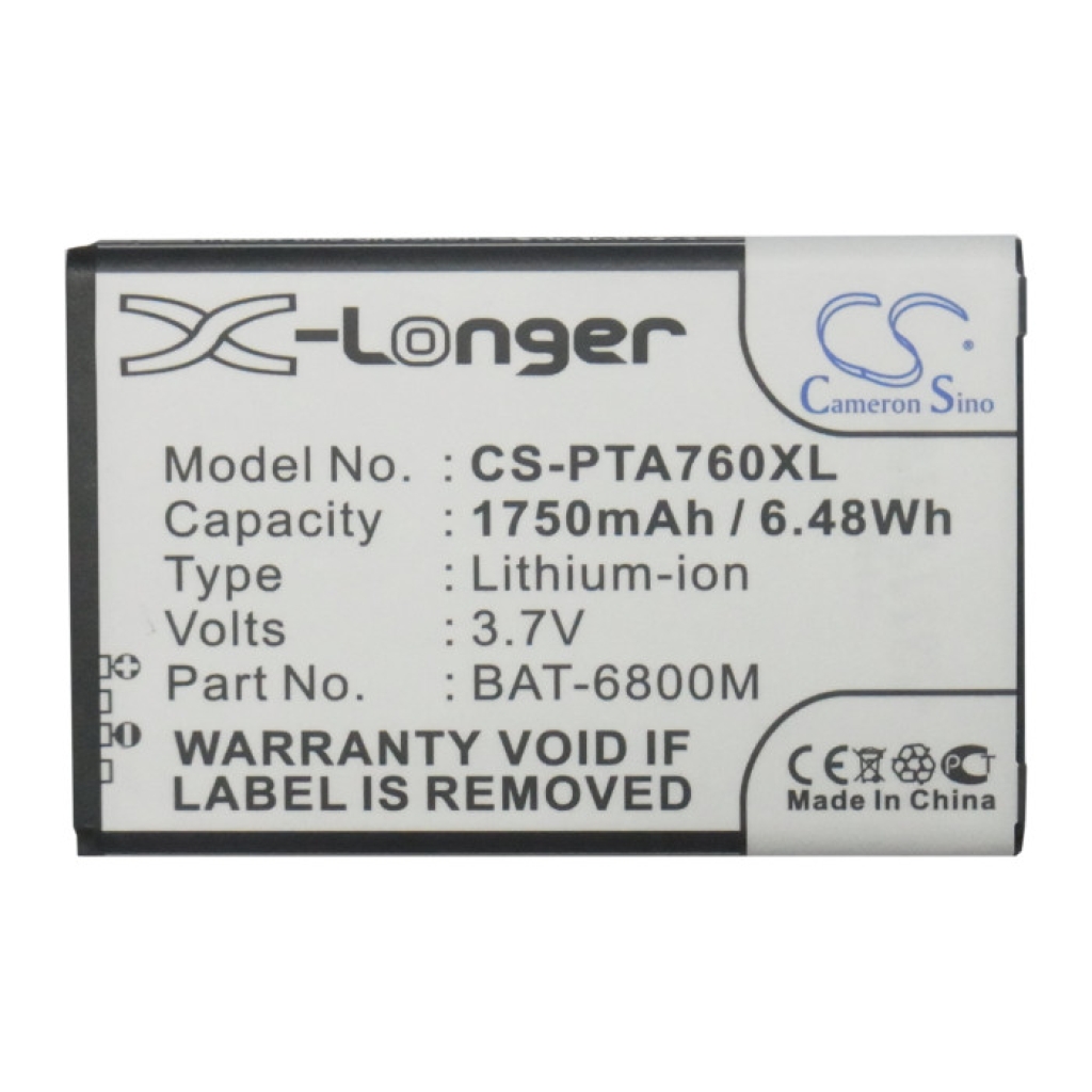 Batteri kompatibel med Pantech Sky CS-PTA760XL