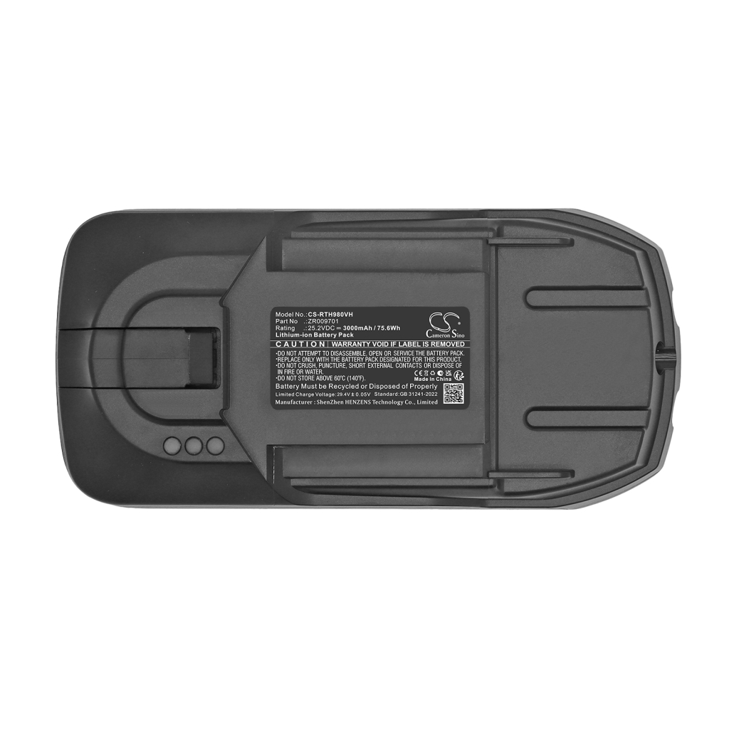 Batterier kompatibel med Rowenta RH 9811 WO 4Q0 9812 WO 4Q0 9829 WO 4Q0 CS-RTH980VH