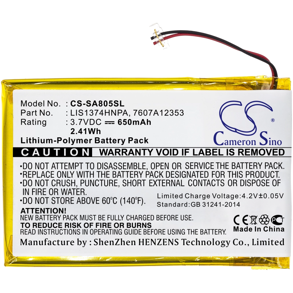 Batterier Ersätter LIS1374HNPA