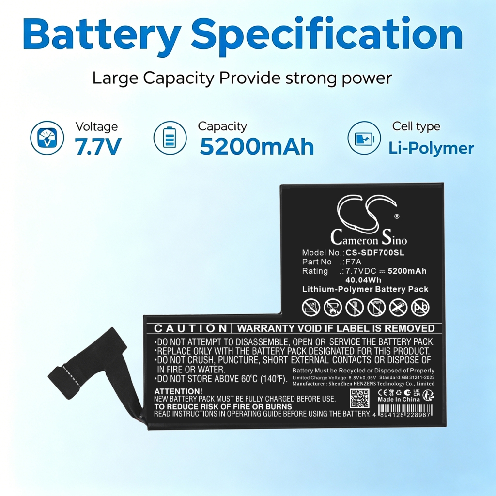 Batteri kompatibel med Steam CS-SDF700SL