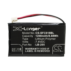 Kompatibel batteribyte för Safescan 131-0477,LB-205