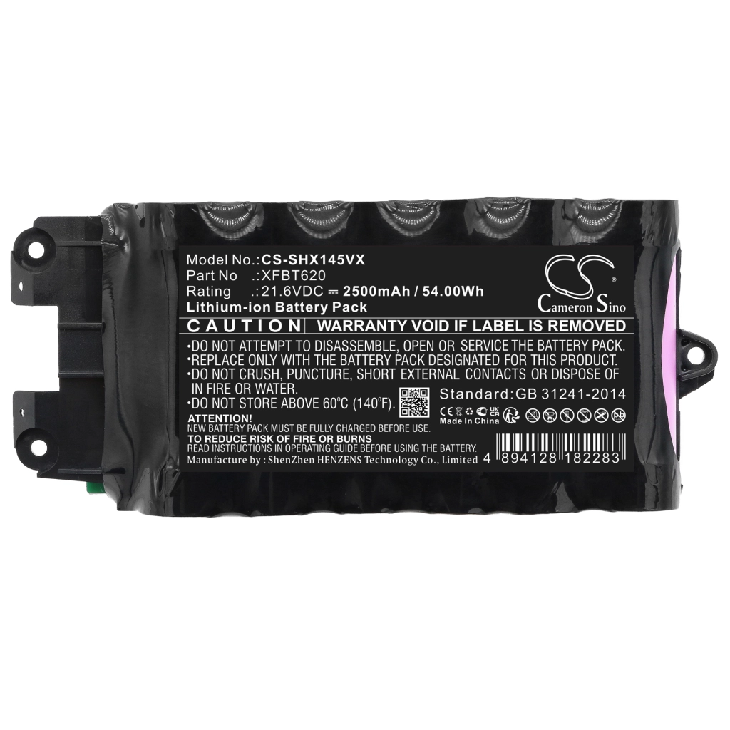 Compatible battery replacement for Shark XFBT620