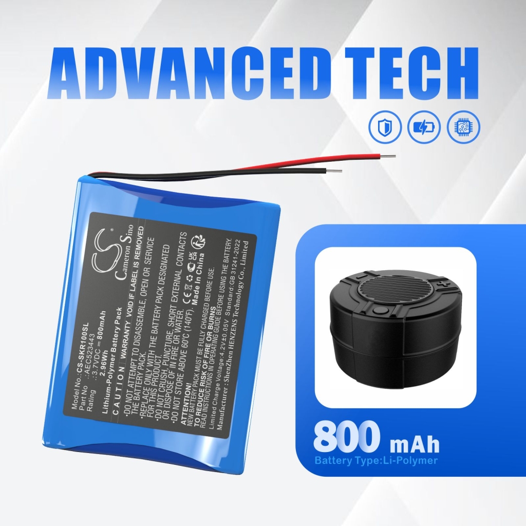 Compatible battery replacement for Skullcandy AEC523443