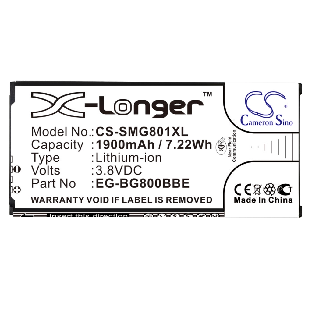 Battery Replaces EB-BG800CBE
