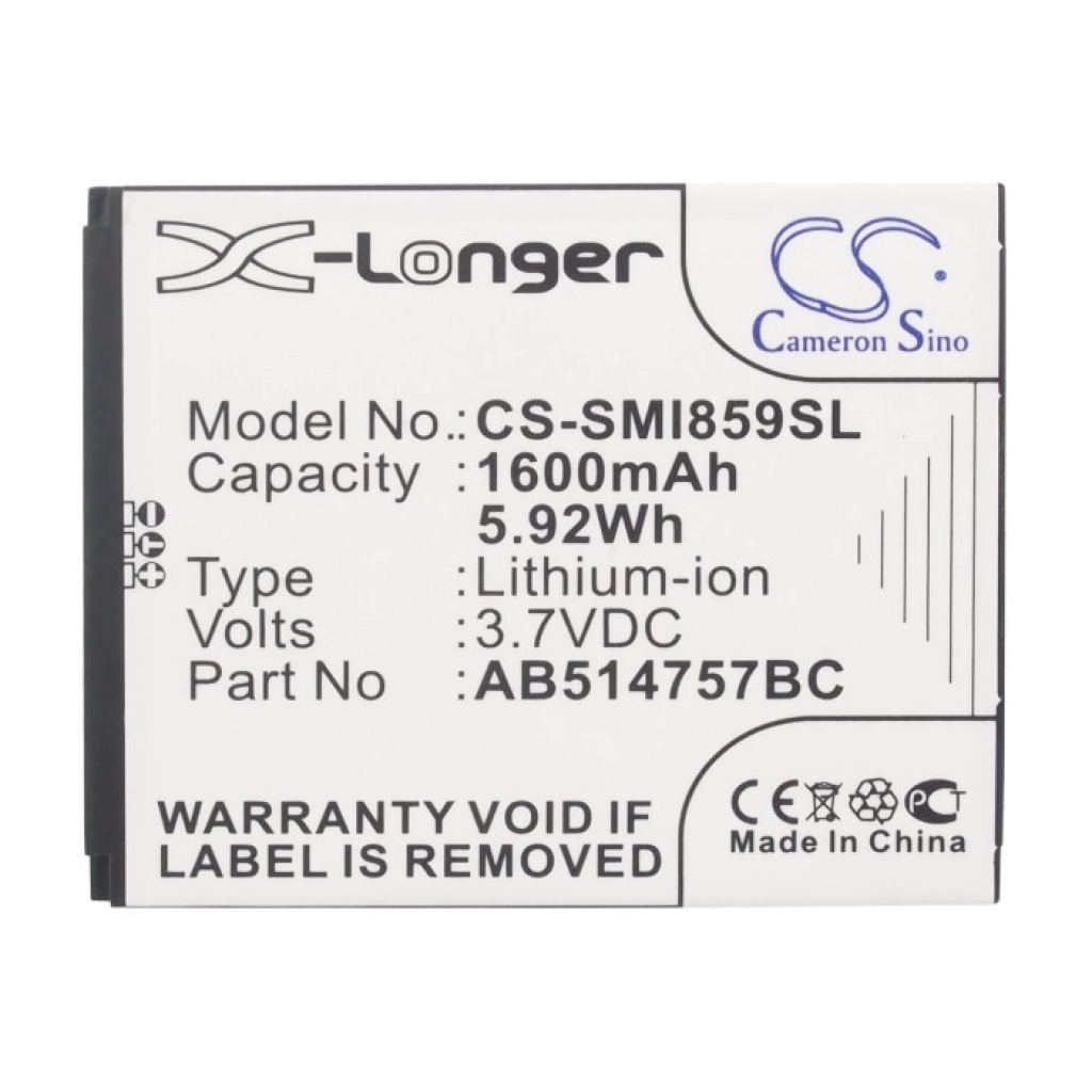 Batterier till mobiltelefoner Samsung CS-SMI859SL