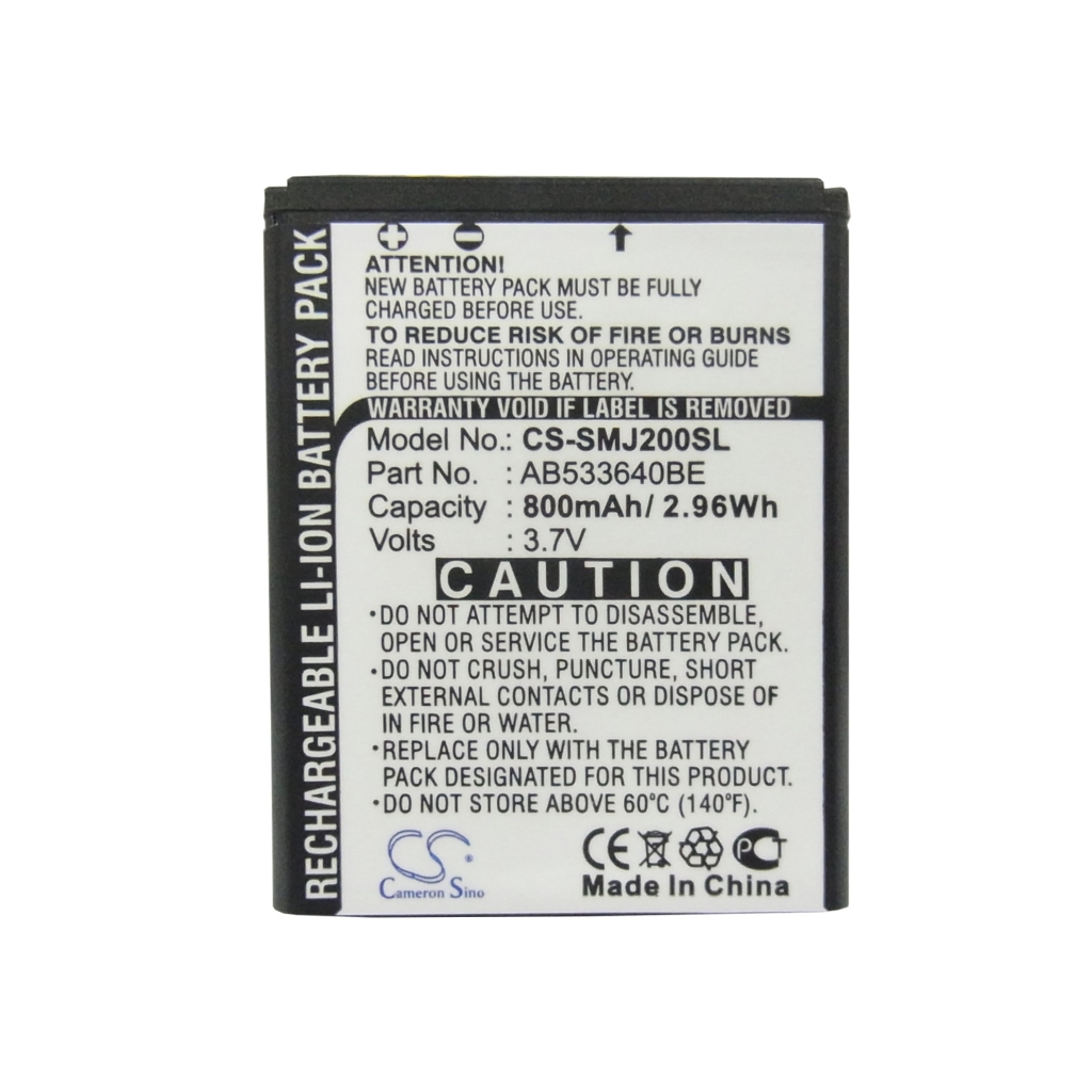 Batterier till mobiltelefoner Samsung CS-SMJ200SL