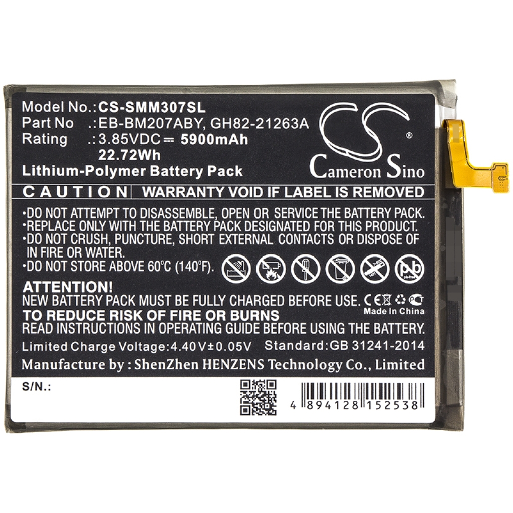 Batterier till mobiltelefoner Samsung CS-SMM307SL