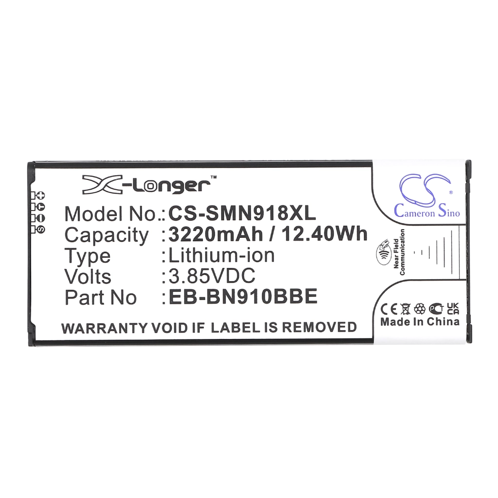 Batterier till mobiltelefoner Samsung Galaxy Note 4