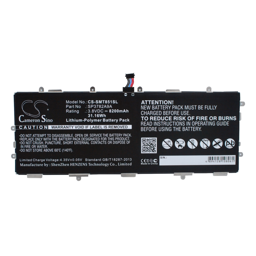 Batteri kompatibel med Samsung CS-SMT851SL