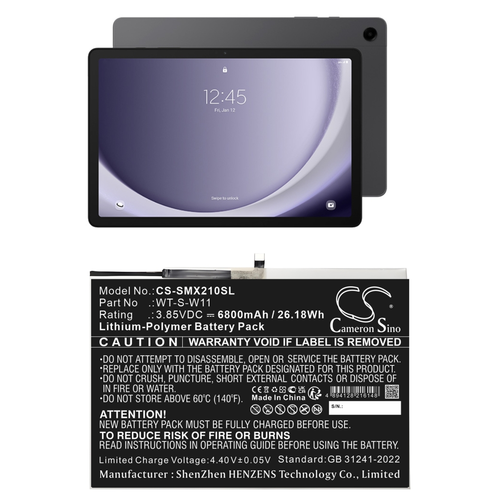 Batterier för surfplattor Samsung CS-SMX210SL