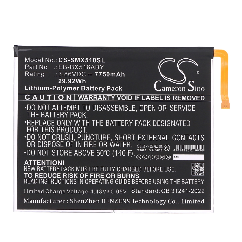 Batterier för surfplattor Samsung CS-SMX510SL