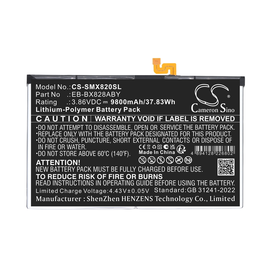 Batteri kompatibel med Samsung CS-SMX820SL