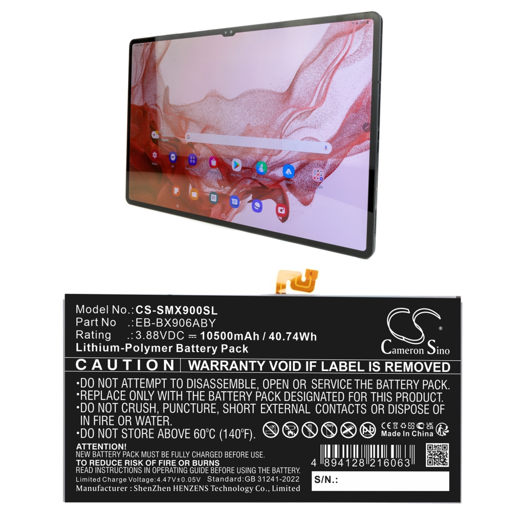 Batterier för surfplattor Samsung CS-SMX900SL