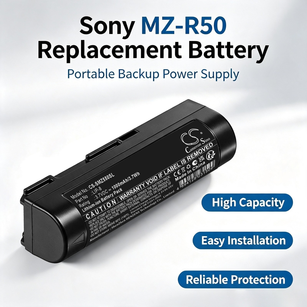 Batterier kompatibel med Sony MZ-R50 MZ-R50 CS-SMZ550SL