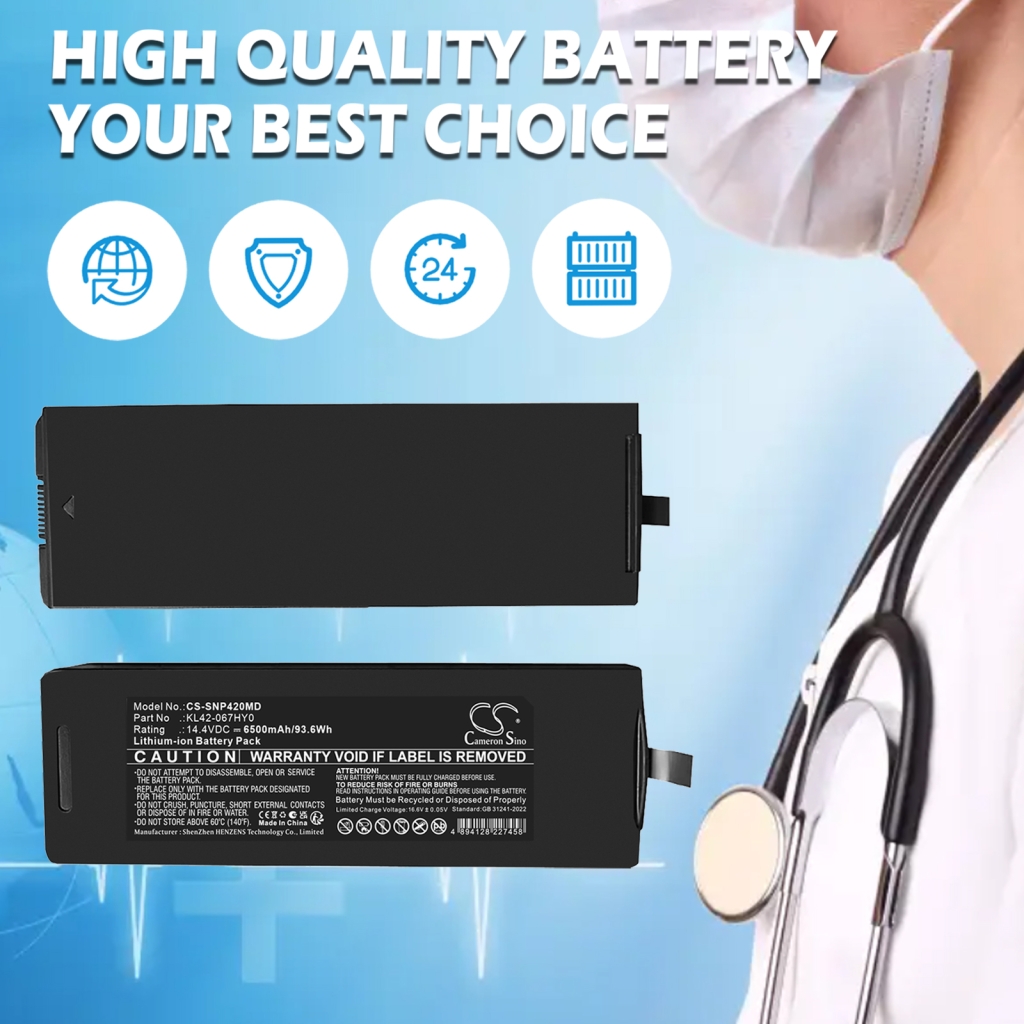 Batteri kompatibel med Sonoscape CS-SNP420MD