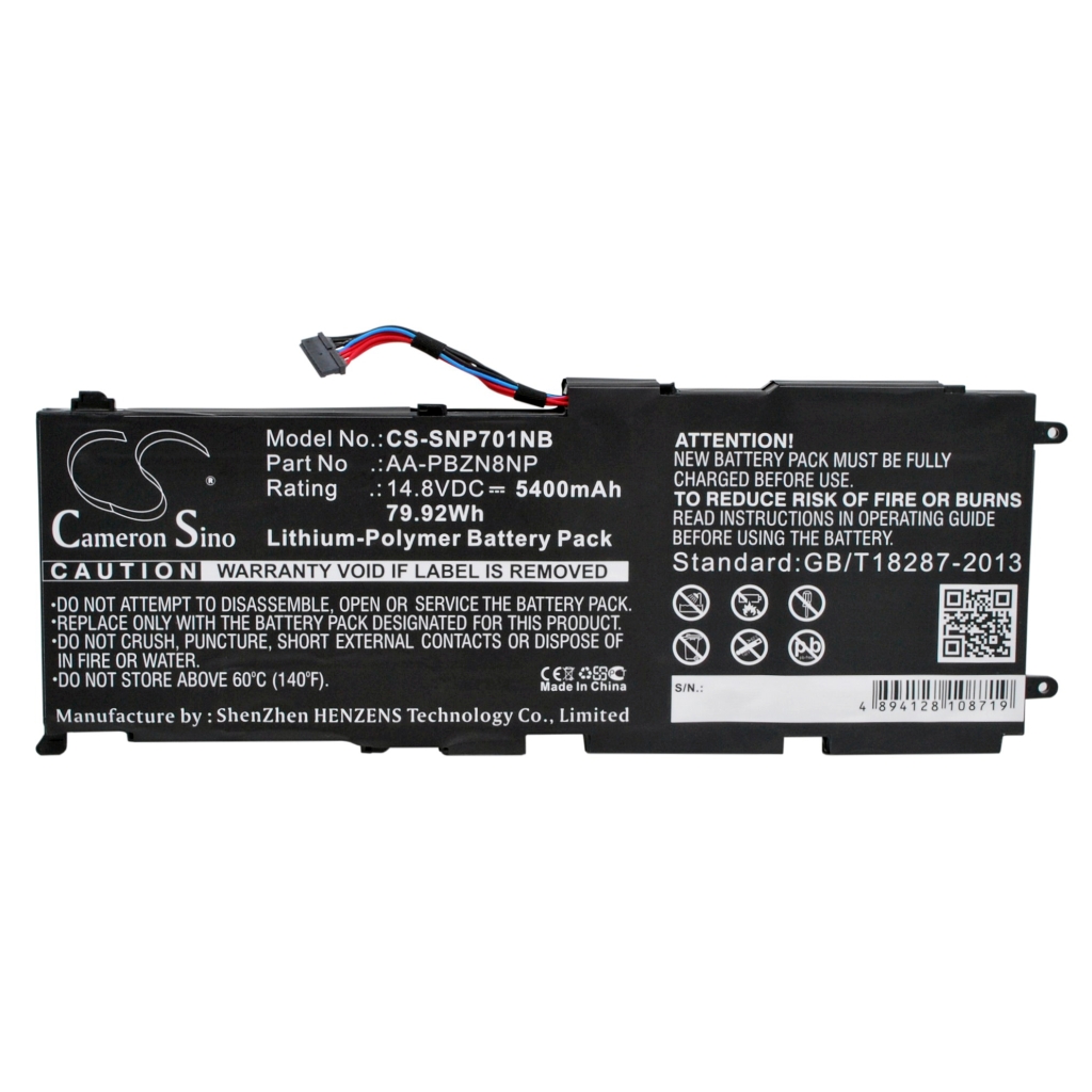 Batterier till bärbara datorer Samsung CS-SNP701NB
