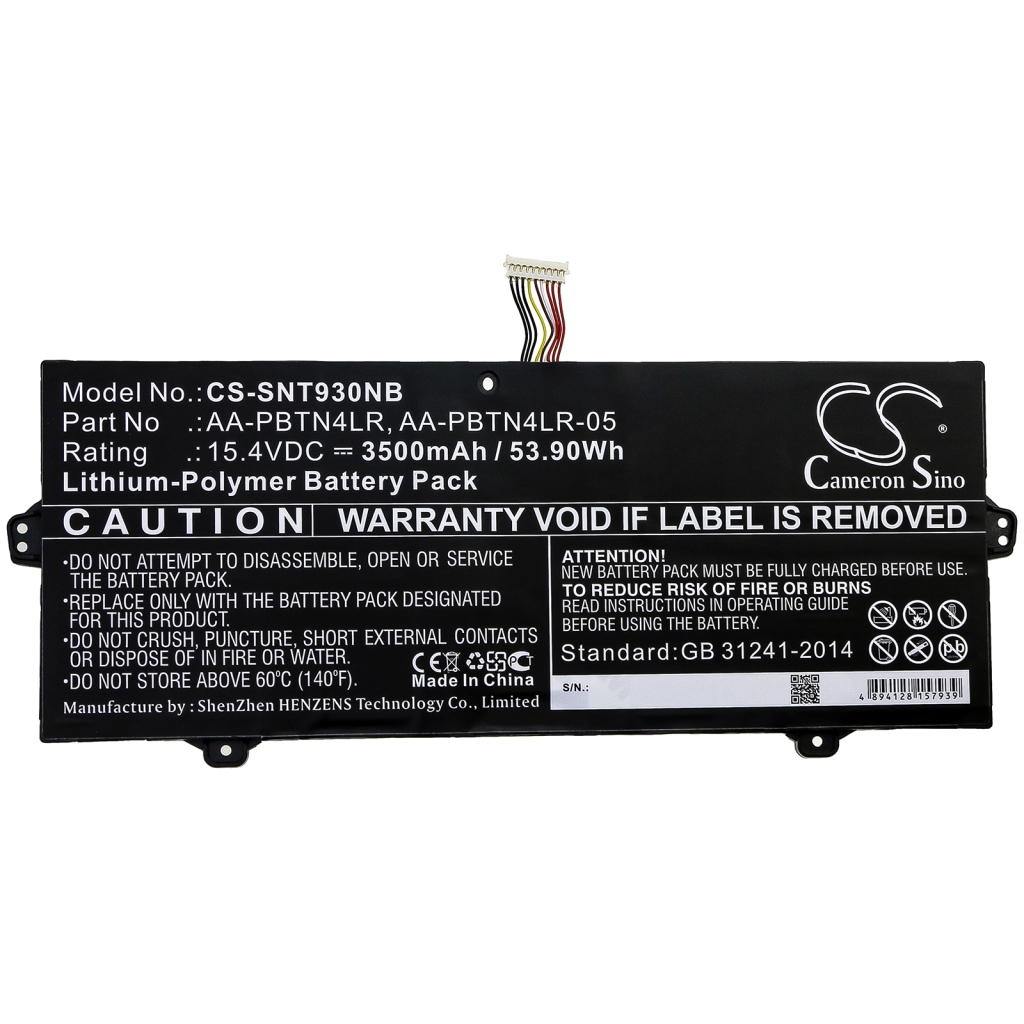 Batterier till bärbara datorer Samsung CS-SNT930NB