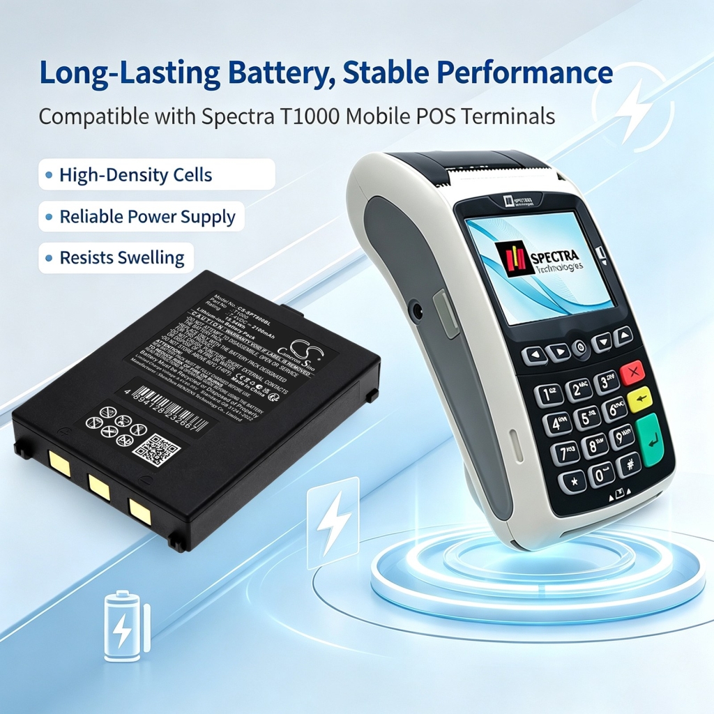 Batterier kompatibel med Spectra T1000 T1000 CS-SPT800BL