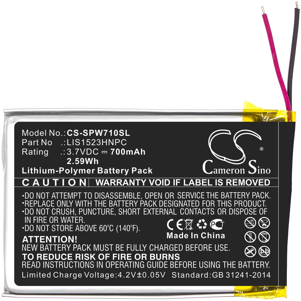Batterier för trådlösa hörlurar och headsets Sony CS-SPW710SL