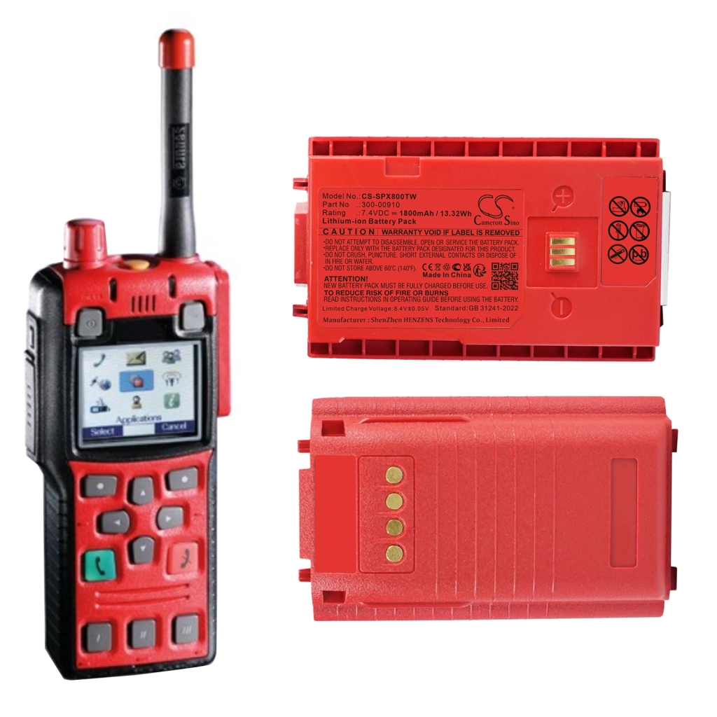 Batterier till radioapparater Sepura CS-SPX800TW