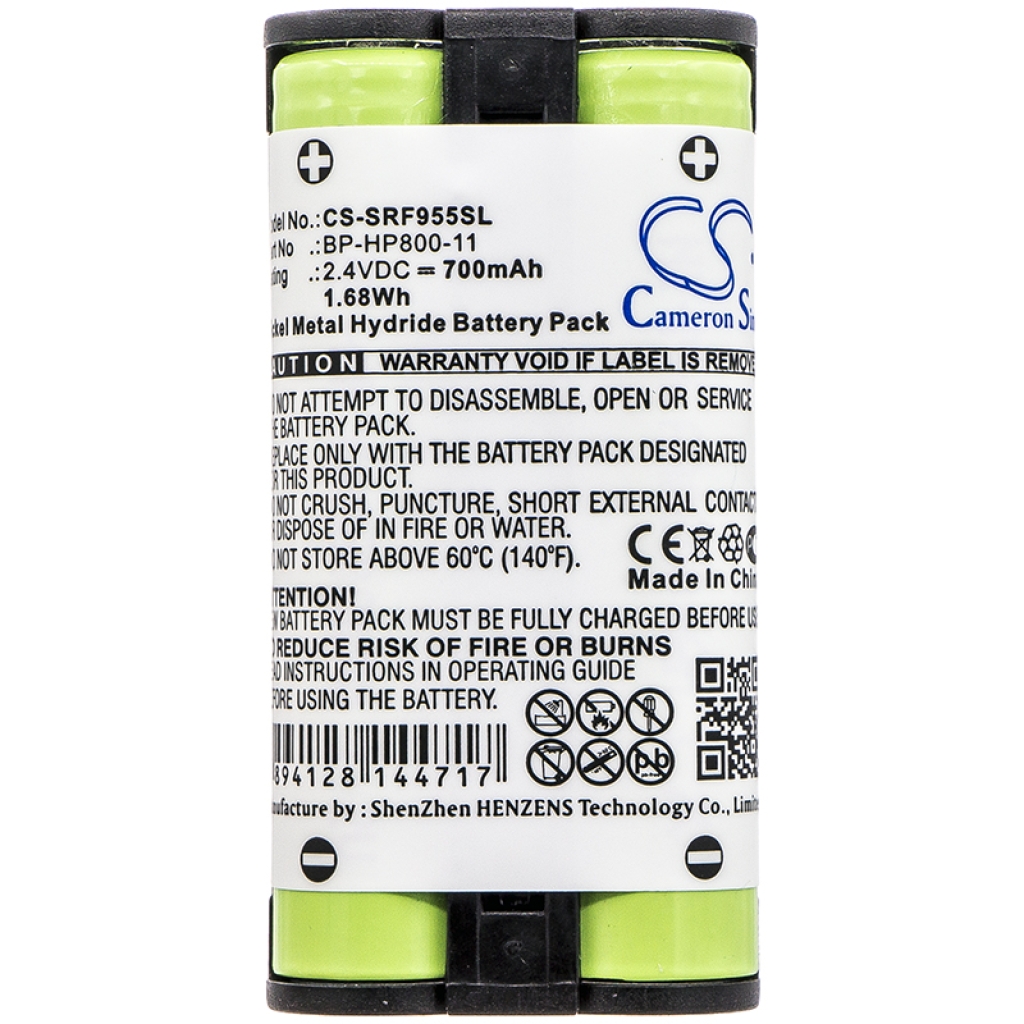 Batterier för trådlösa hörlurar och headsets Sony CS-SRF955SL