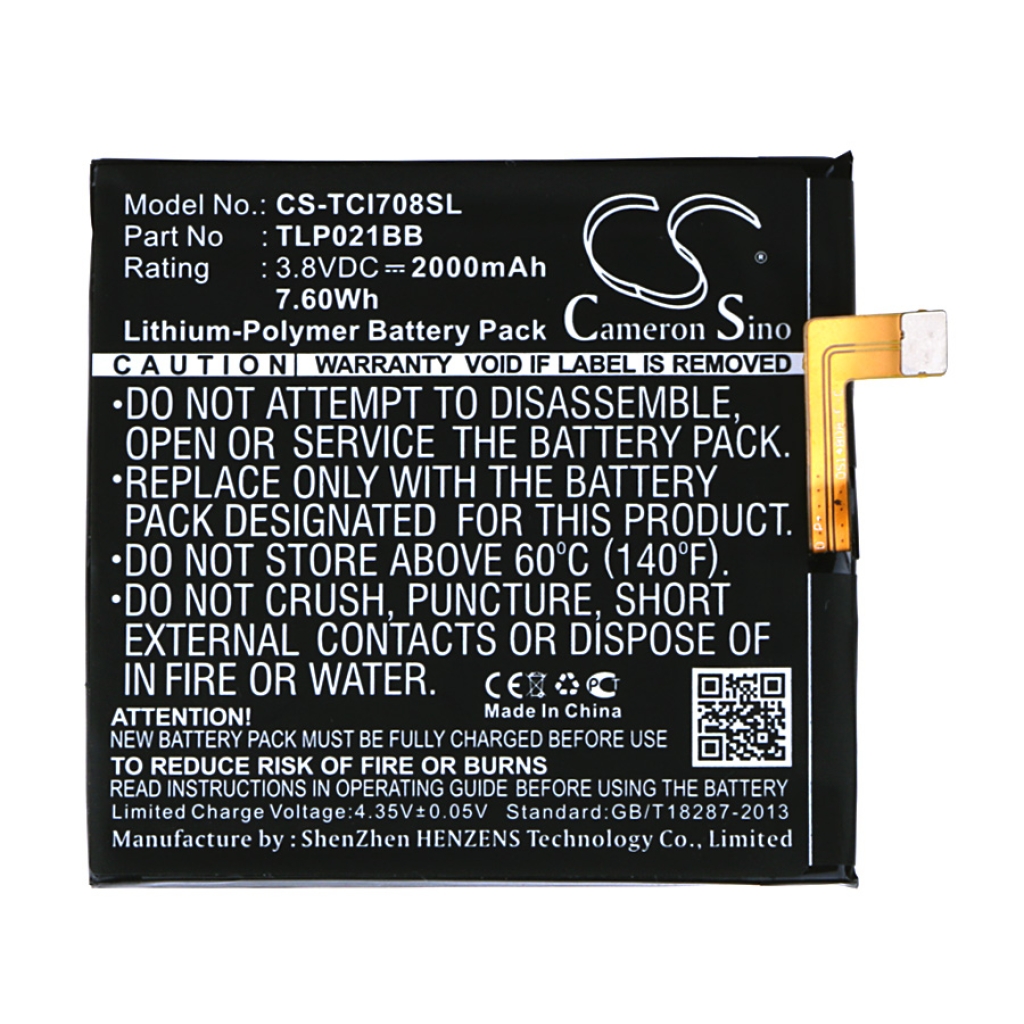 Batteri kompatibel med TCL CS-TCI708SL