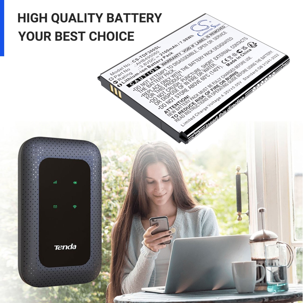 Batterier för hotspots Tenda CS-TDF300SL