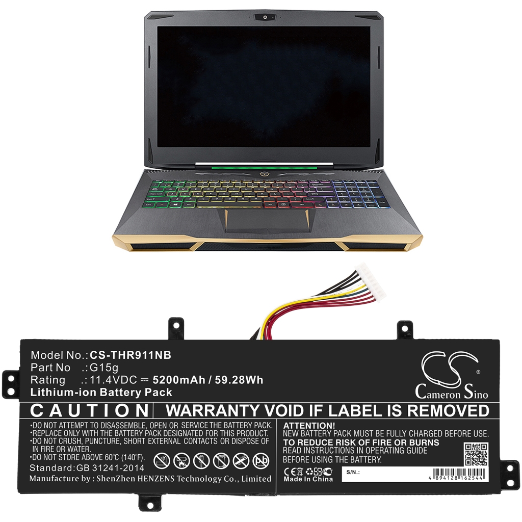 Compatible battery replacement for Machenike G15G