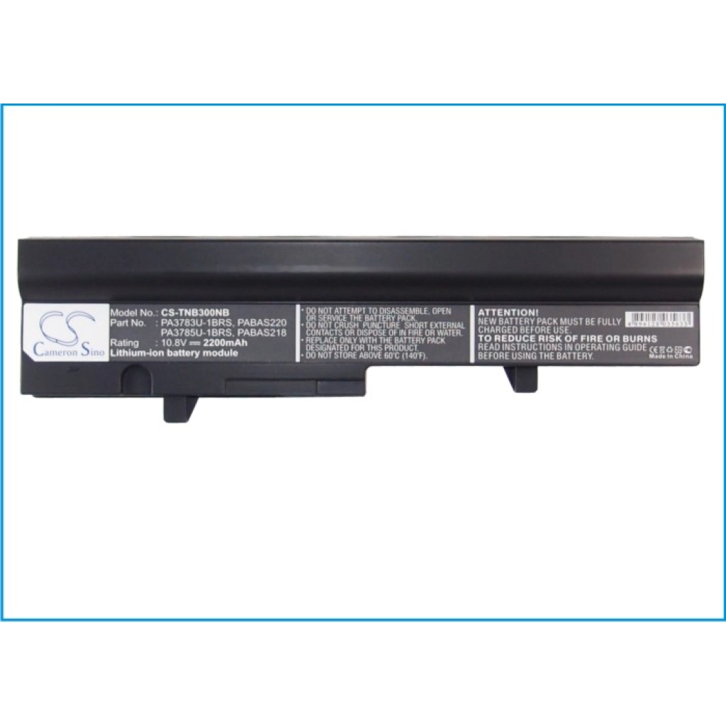 Batterier till bärbara datorer Toshiba Satellite NB300