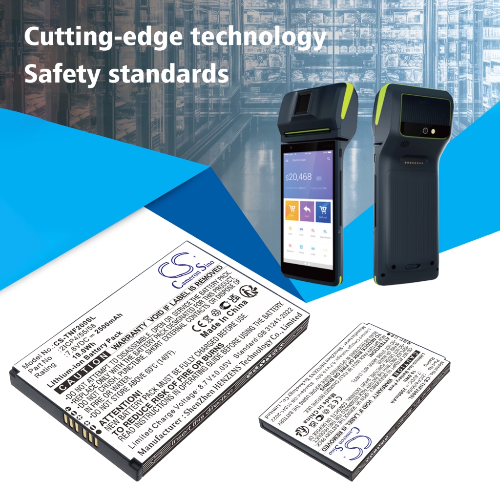 Batteri Ersätter Feitian 2ICP4/55/58