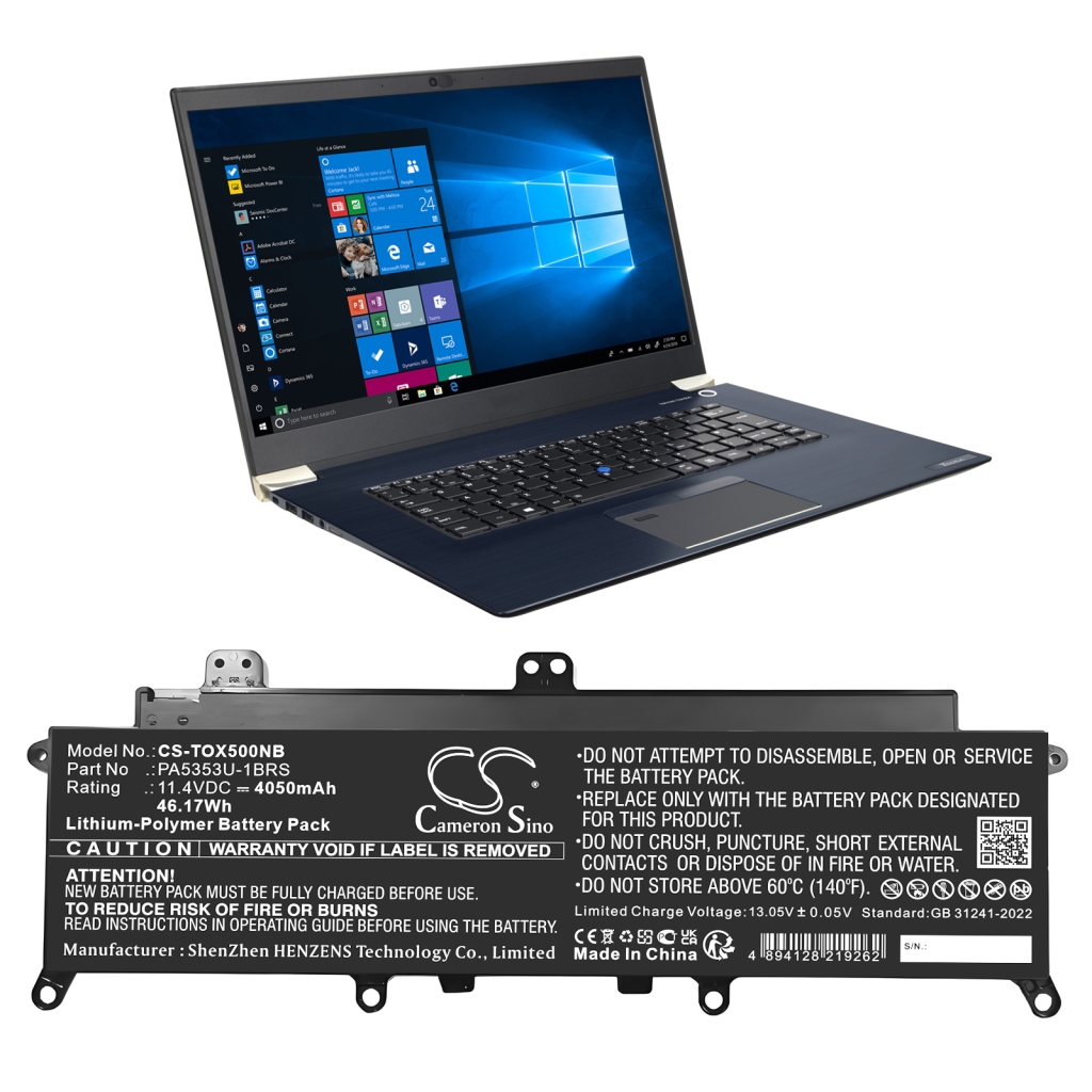 Batterier till bärbara datorer Toshiba CS-TOX500NB