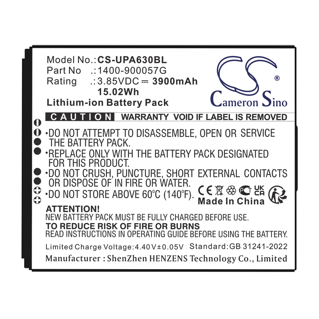 Batterier för skanner Unitech CS-UPA630BL