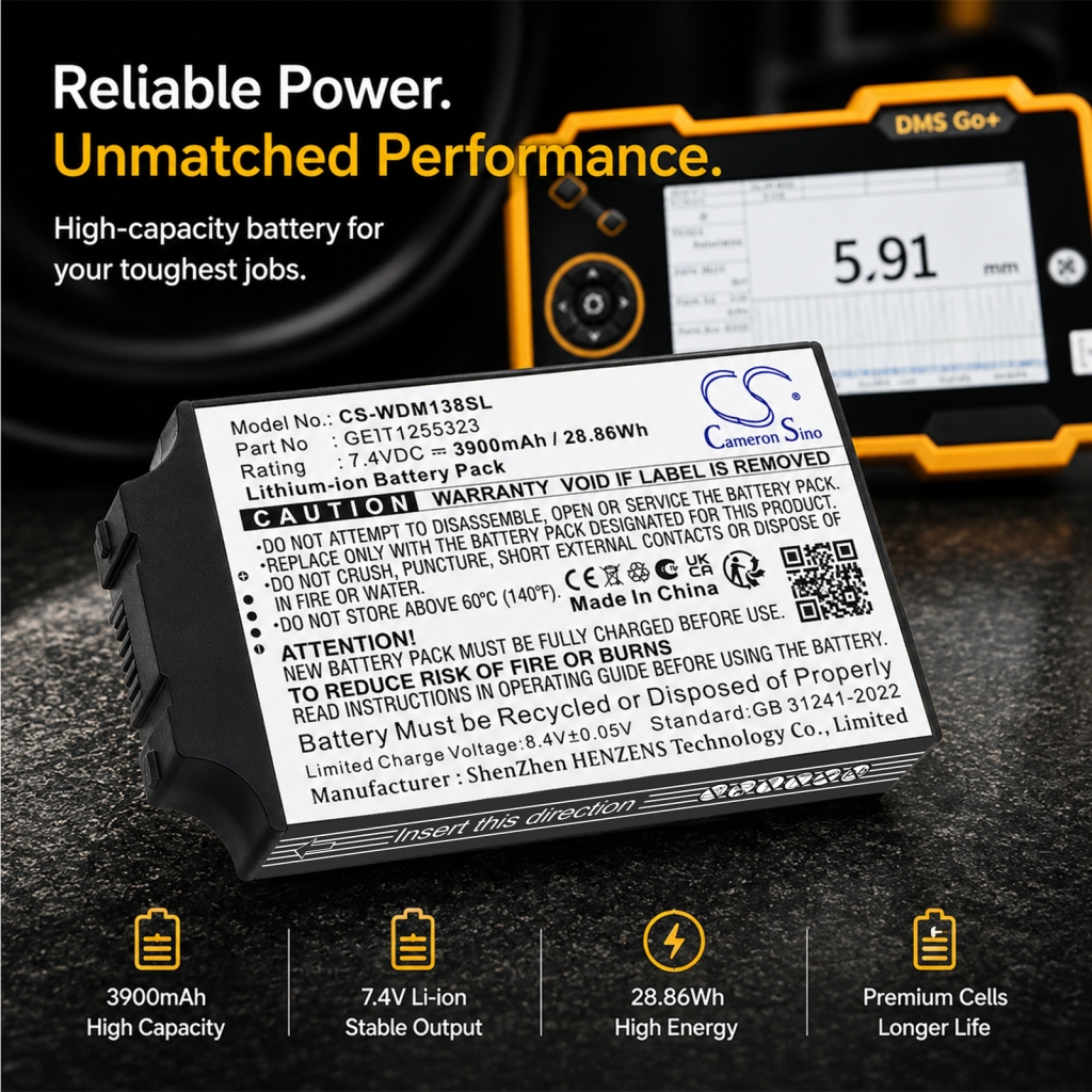 Batteri kompatibel med Ge Waygate CS-WDM138SL