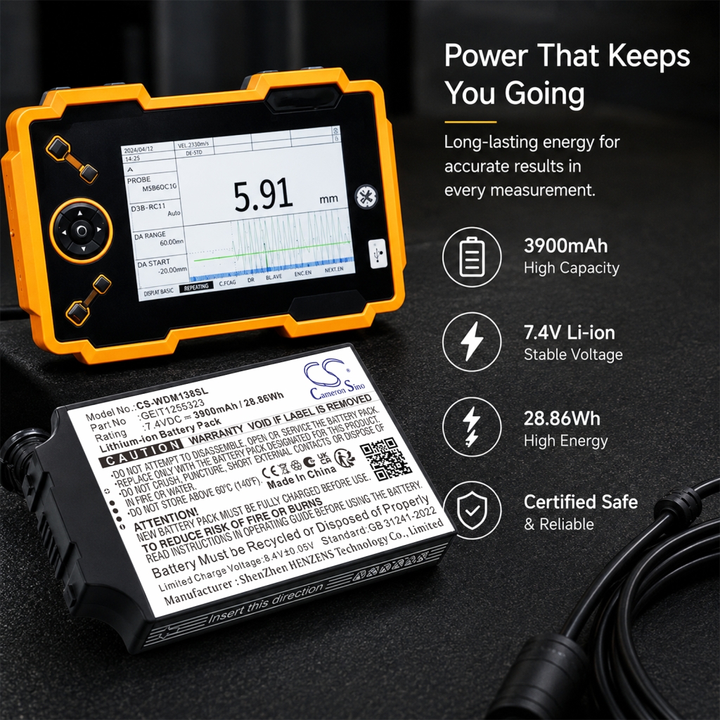 Batteri kompatibel med Ge Waygate CS-WDM138SL