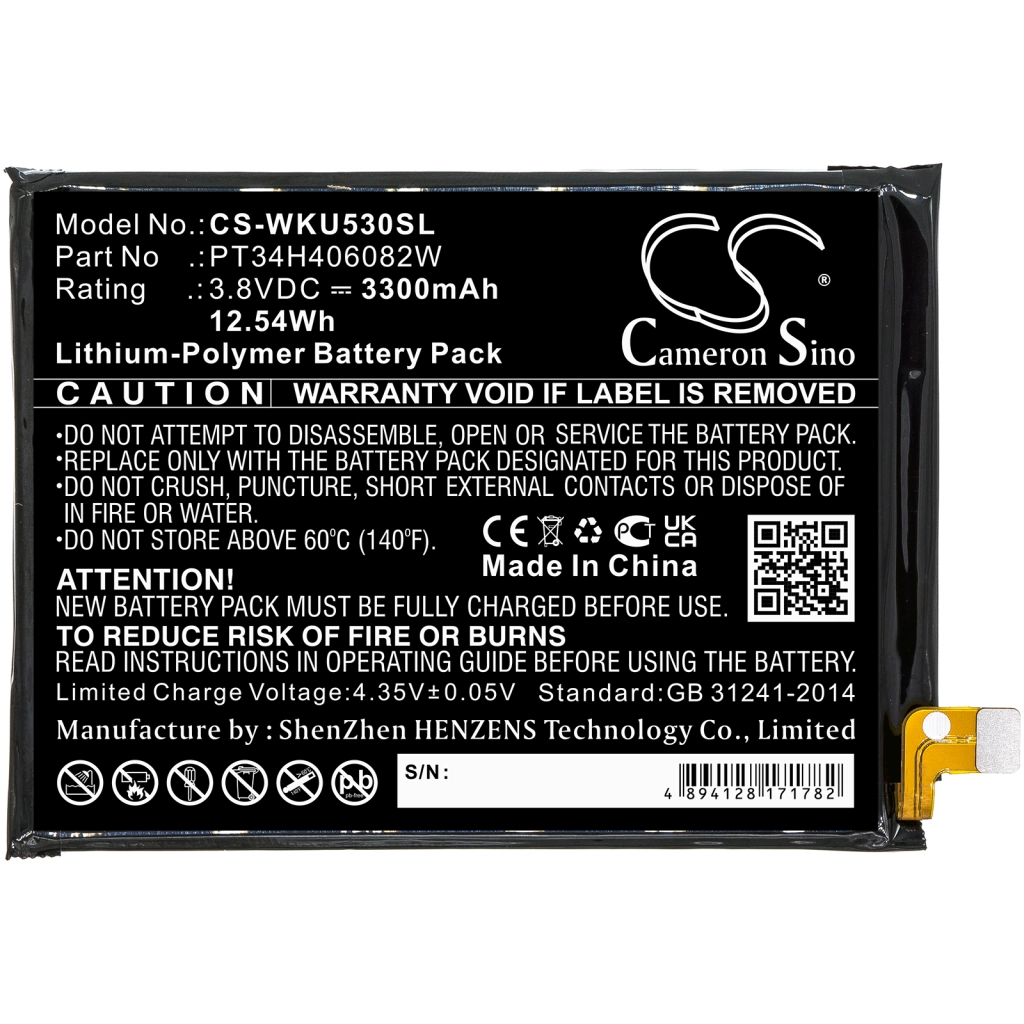 Batterier Ersätter PT34H406082W