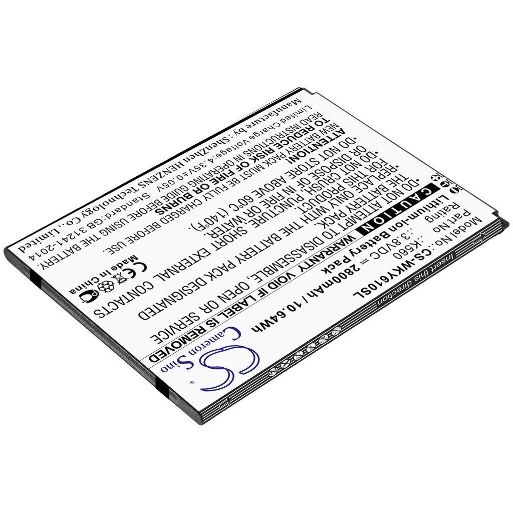 Batterier till mobiltelefoner Wiko CS-WKY610SL