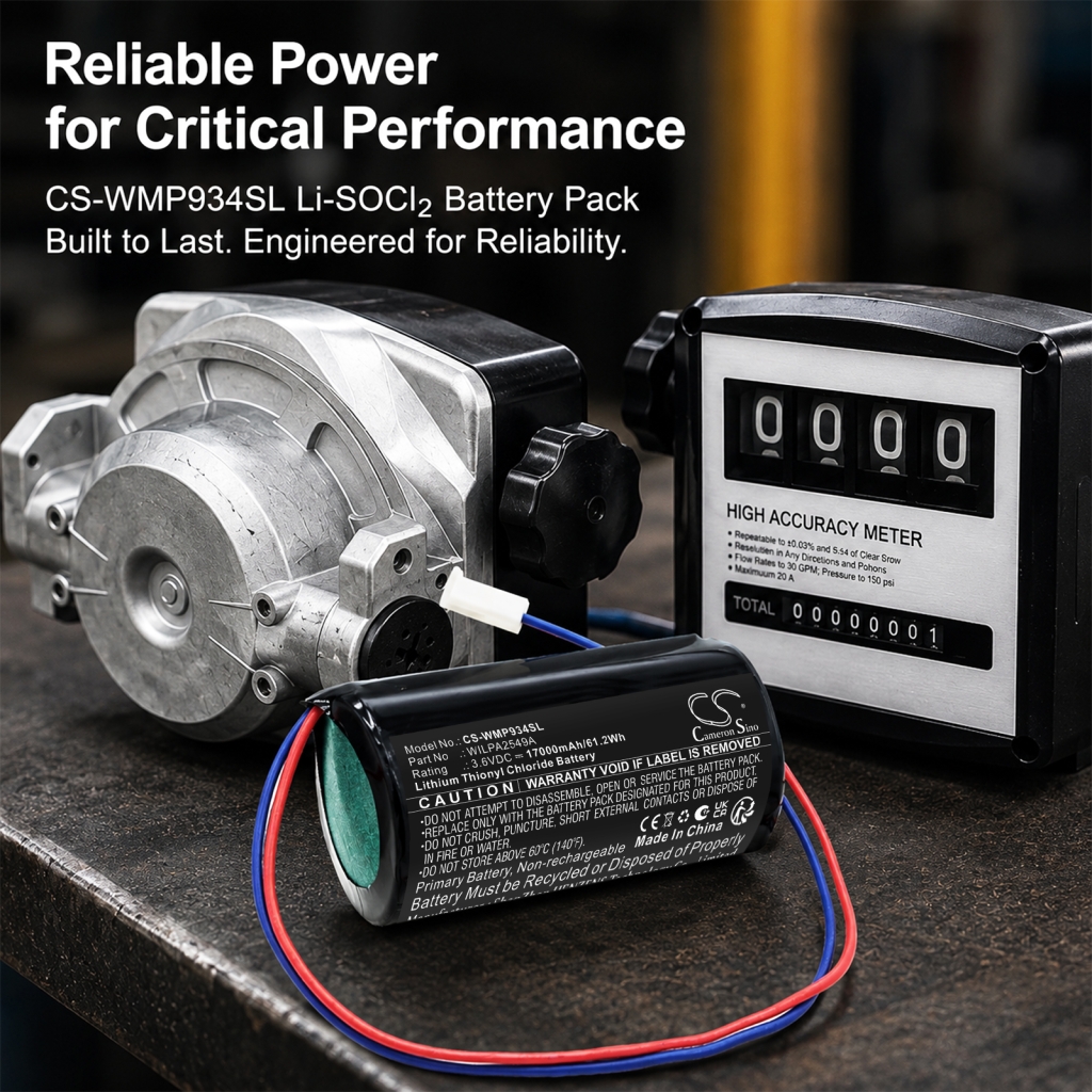 Batteri kompatibel med Water meter CS-WMP934SL