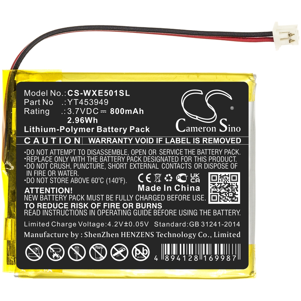 Compatible battery replacement for Wexler YT453949