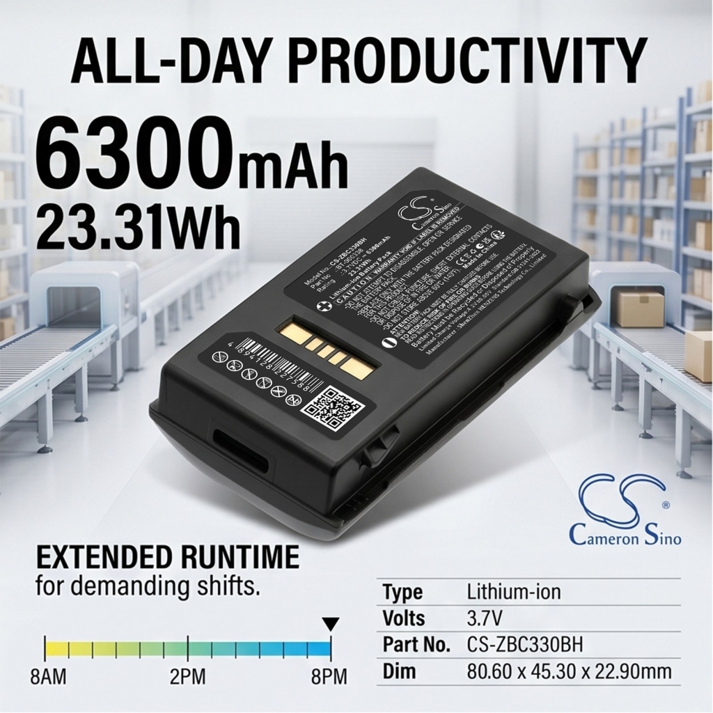 Batteri kompatibel med Zebra CS-ZBC330BH