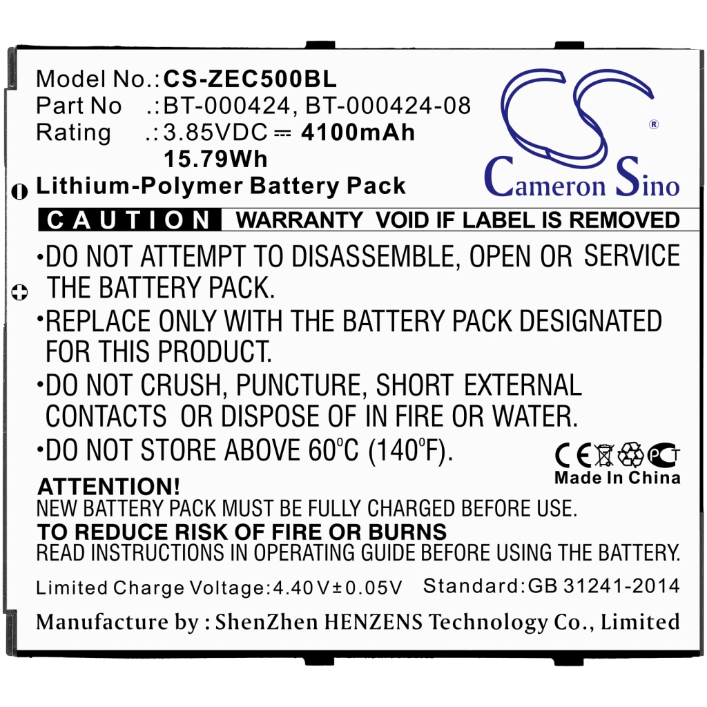 BarCode, Scanner Battery Zebra EC50