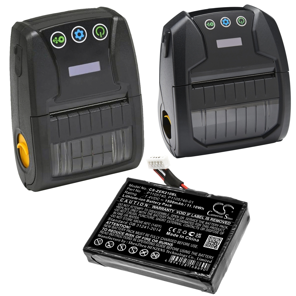 Batterier för skrivare Zebra CS-ZER210BL