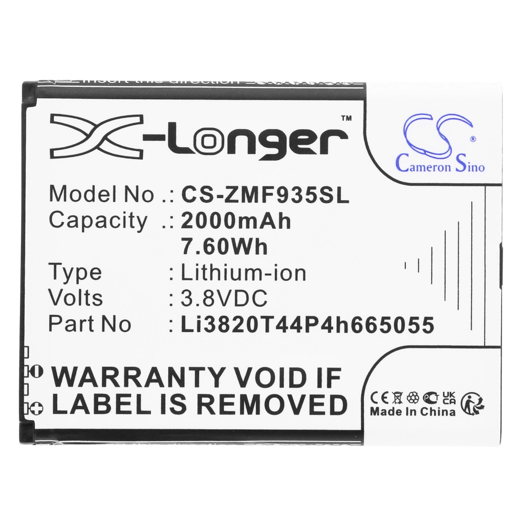 Compatible battery replacement for ZTE LI3820T44P4H665055