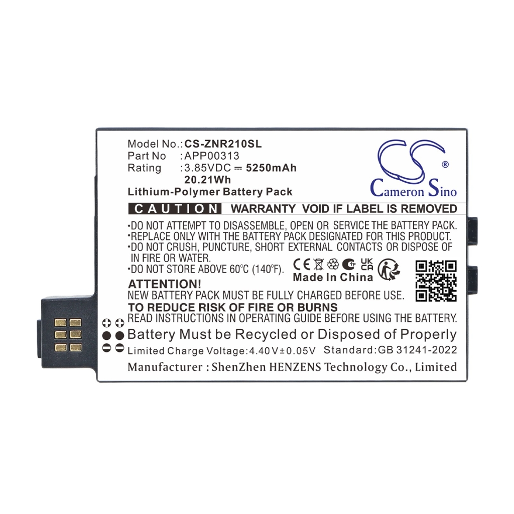 Batteri kompatibel med Zyxel CS-ZNR210SL