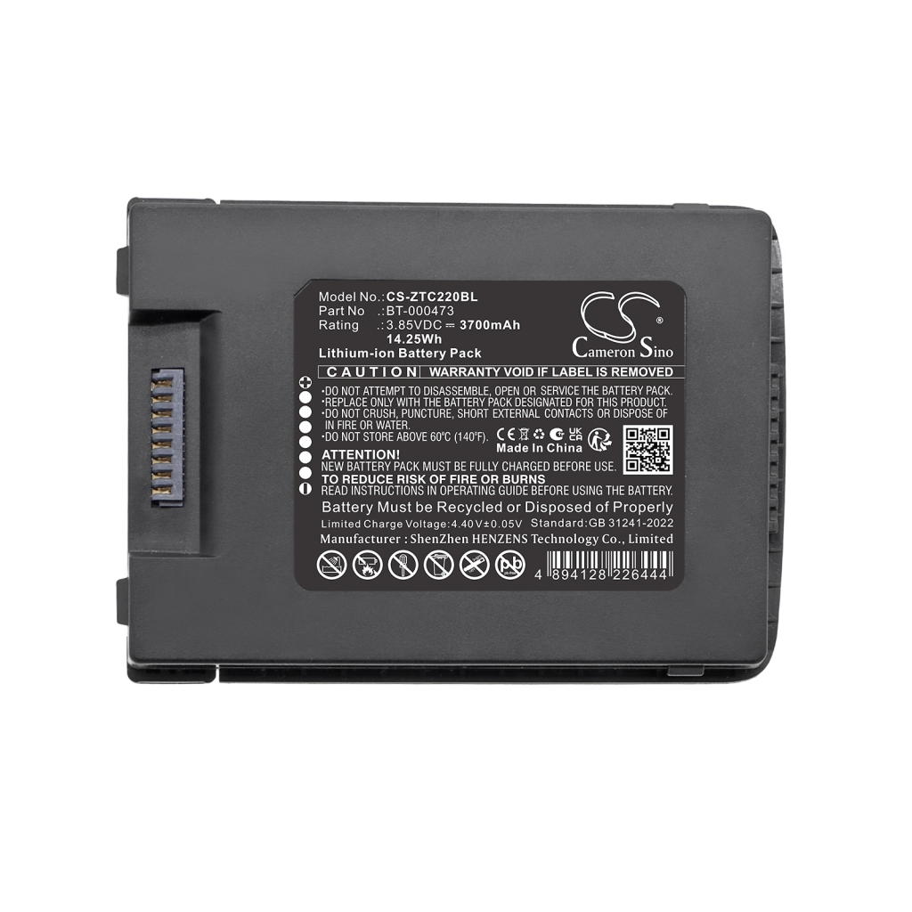 Batteri kompatibel med Zebra CS-ZTC220BL
